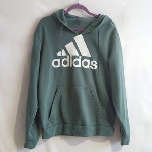 Adidas Golf Green Hoodie Pullover With Logo And Pocket Size M
